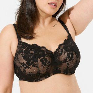 ❤️NWT VINTAGE TORRID BRA - BALCONETTE UNDERWIRED - FLORAL LACE - BACK SMOOTHING